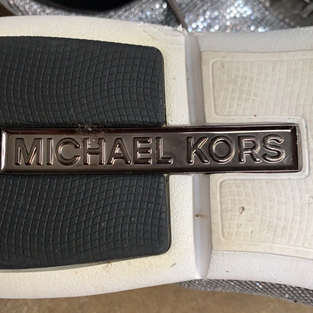 Michael Kors silver sneakers, 8.5 great condition. - Picture 3 of 5